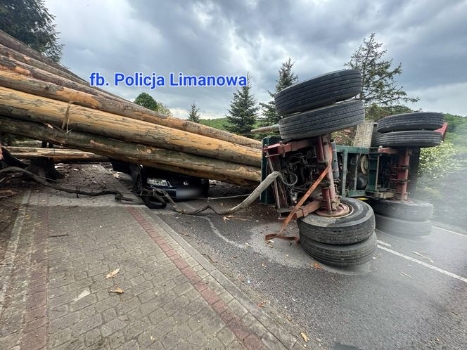 Wypadek w Laskowej w Małopolsce