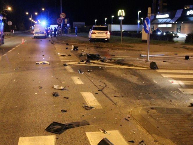 Pijani Ukraińcy rozbili się na skrzyżowaniu. Chwile grozy w Wejherowie