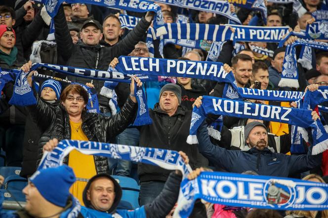 Kibice na meczu Lech Poznań - Ruch Chorzów