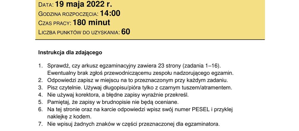 Matura 2022: Arkusz CKE z historii sztuki na poziomie rozszerzonym