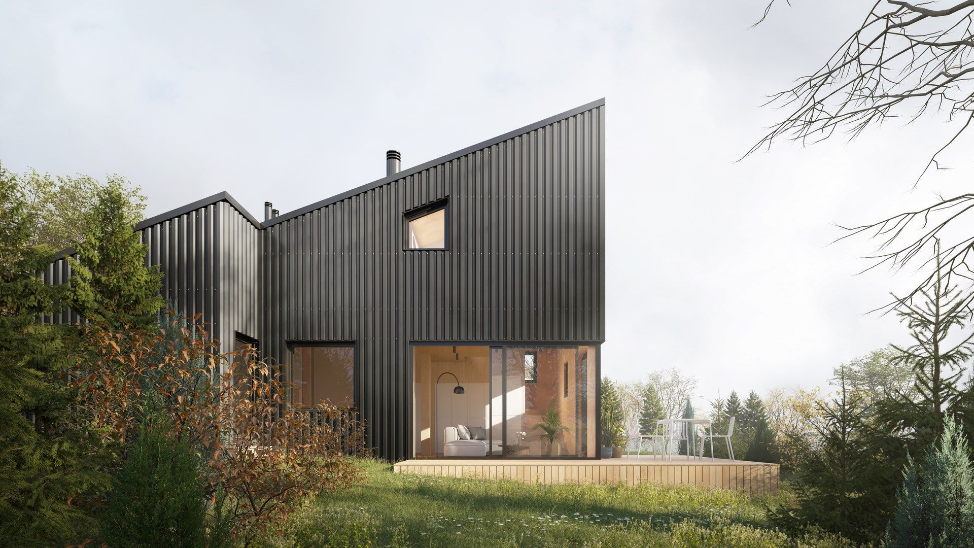 Letniskowy dom z widokiem na pastwisko: nowy projekt rmk.architektura