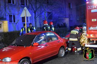 Pożar na ul. Sikorskiego w Luboniu