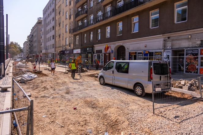 Budowa tramwaju na Rakowieckiej w Warszawie