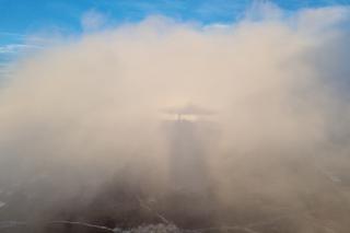 Zachód słońca na Śnieżniku, 7 stycznia 2023 roku