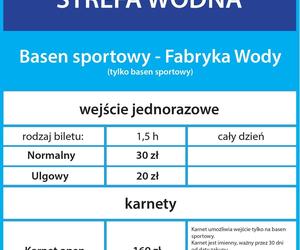 Cennik Fabryki Wody w Szczecinie