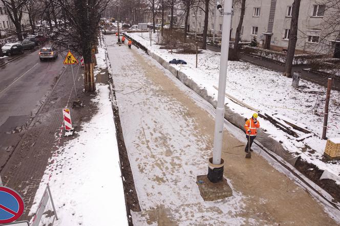 Remont torowiska na Olszewskiego we Wrocławiu