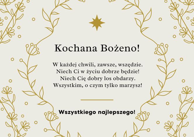 Życzenia imieninowe dla Bożeny. Piękne i stylowe kartki do wysłania 13 marca