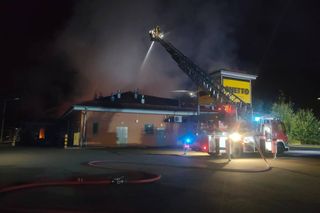 Pożar Netto w Czechowicach-Dziedzicach