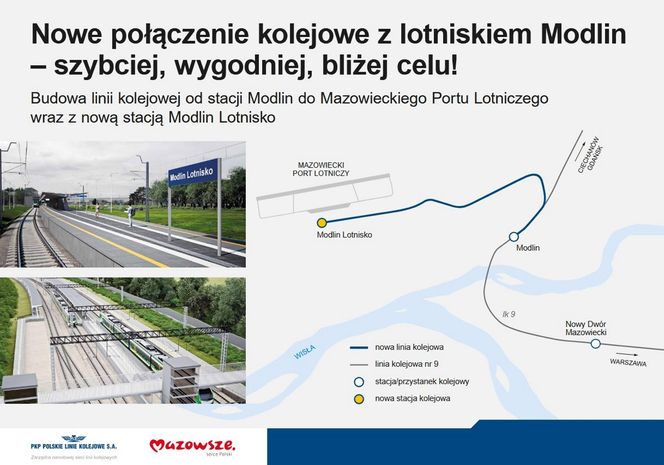 Koniec przesiadek! Pociągiem dojedziesz prosto na lotnisko w Modlinie! Jest decyzja