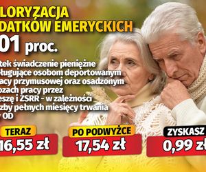 Waloryzacja 6,01 proc. dodatków emeryckich