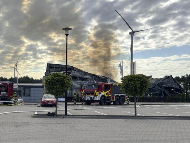 Pożar hali pod Kępnem