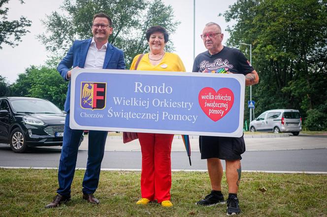 Jurek Owsiak przyjechał do Chorzowa. Oficjalnie otwarto rondo im. Fundacji WOŚP