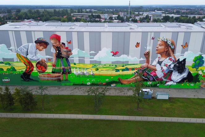 W Łowiczu powstał największy mural w Polsce! Wyprzedził łódzkiego Wiedźmina