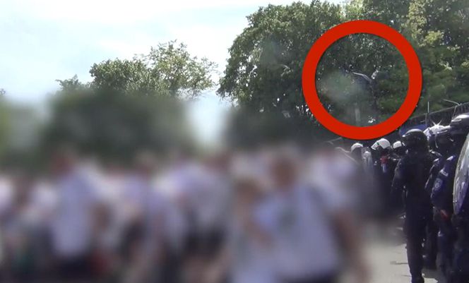 Służby opublikowały szokujące nagranie. Kibice rzucali w policjantów szklanymi butelkami. „Zatrzymali blisko 100 osób”.