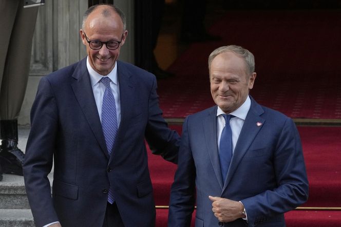 Premier Donald Tusk oraz kanclerz Niemiec Friedrich Merz