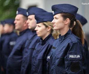 Uroczyste ślubowanie 69 nowych policjantów  w Oddziale Prewencji Policji w Katowicach