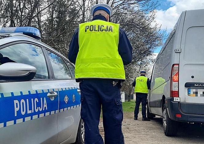 Kontrola prędkości przez policję śląską