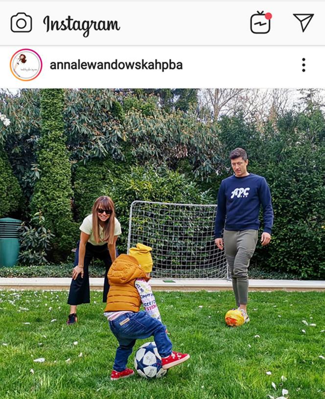 Ania Lewandowska została zaatakowana piłką. Zobacz filmik
