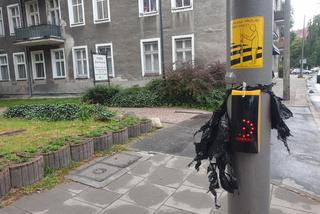 W Gdańsku zrywane są folie z przycisków przy przejściach. Te i tak nie działają