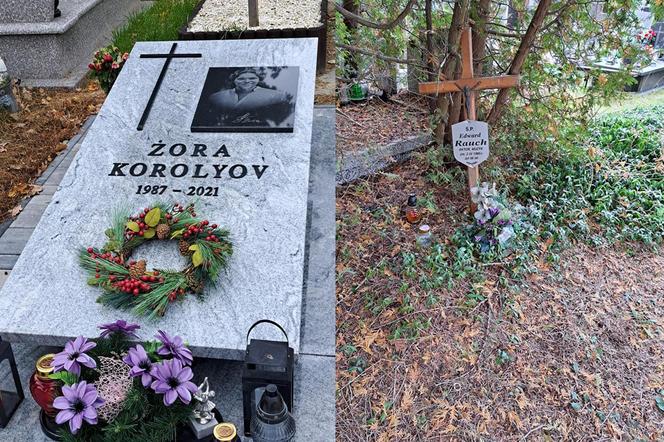 Zaniedbane mogiły znanych aktorów i nowy grób Żory Korolyova. Cmentarz Północny, październik 2023