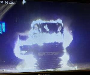 Pożar ciężarówki w Lalikach (pow. żywiecki)