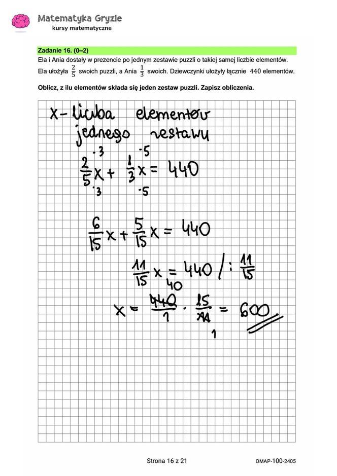 Egzamin ósmoklasisty 2024: matematyka. Zadania, arkusze CKE i odpowiedzi z matematyki 15.05.2024