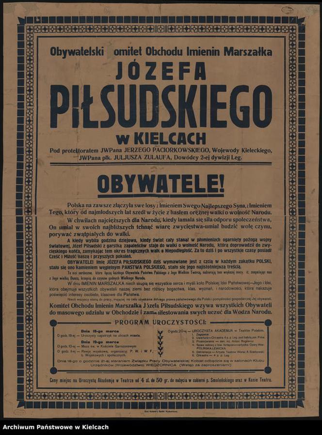 85. rocznica śmierci Józefa Piłsudskiego. Kielczanie kochali Marszałka!