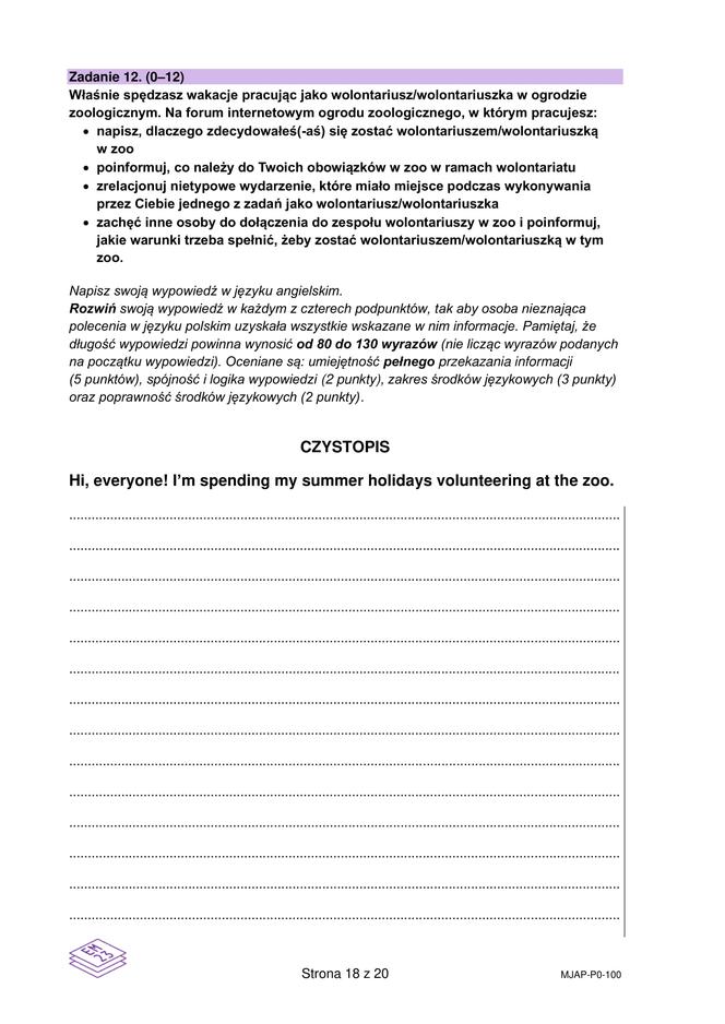 Matura próbna CKE angielski grudzień 2022