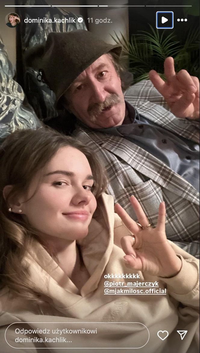 M jak miłość po wakacjach. stryj Jędrzej Gutowski (Piotr Majerczyk), Franka (Dominika Kachlik)