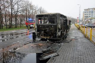 Pożar autobusu na ulicy Ku Słońcu w Szczecinie