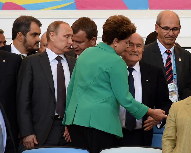 Władimir Putin na meczu Argentyna - Niemcy