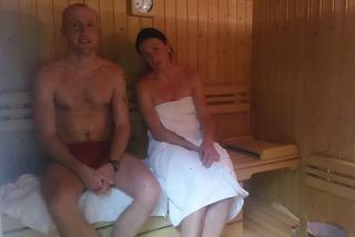 Soczi 2014. Justyna Kowalczyk (prawie) nago w saunie z tajemniczym mężczyzną FOTO