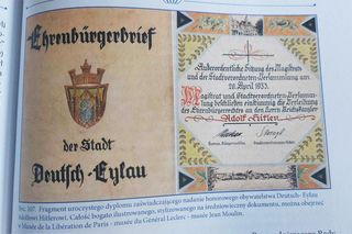 Hitler został honorowym obywatelem Iławy. Dyplom potwierdzający mają Francuzi