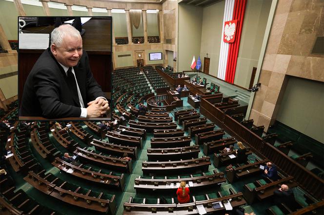 Jarosław Kaczyński, sala obrad