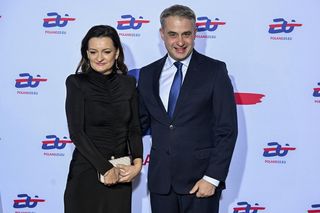 Krzysztof Gawkowski z żoną