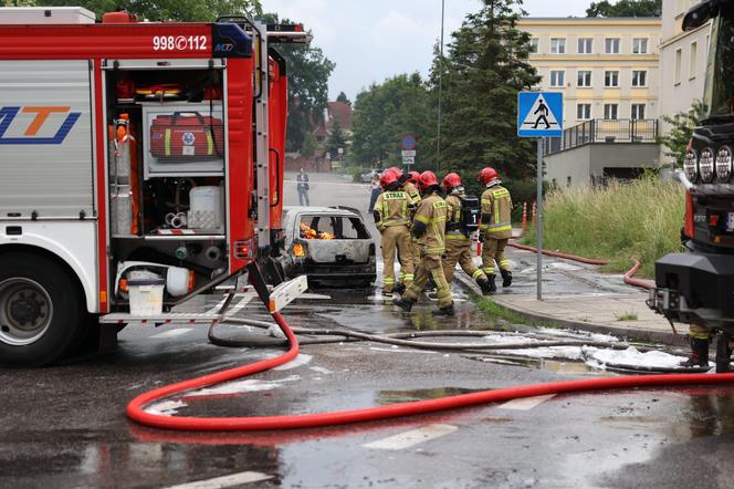 Wybuch samochodu w Zielonej Górze