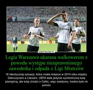 Legia Warszawa walkower memy