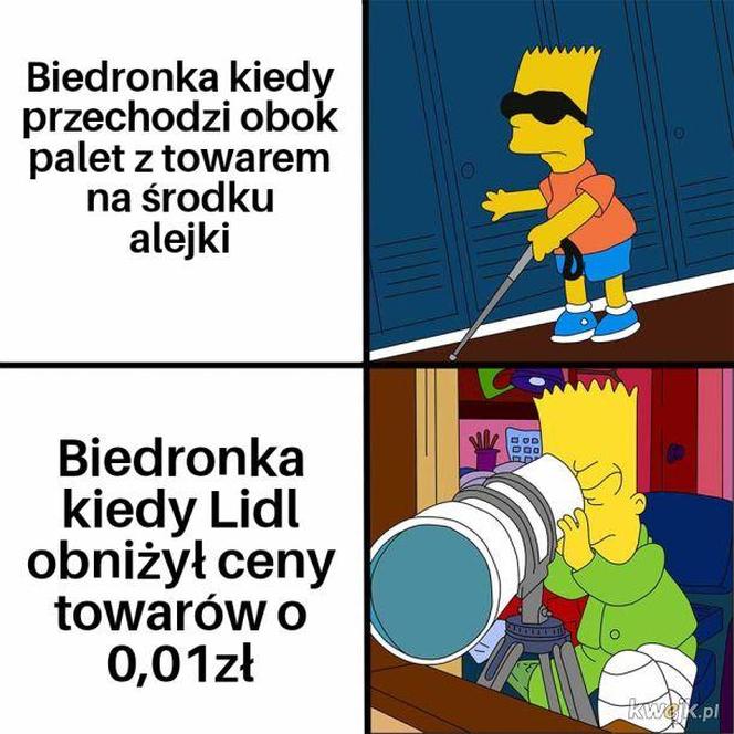 Zacięta walka Biedronki i Lidla trwa. Memy o dyskontach zalały internet. Pękniesz ze śmiechu!