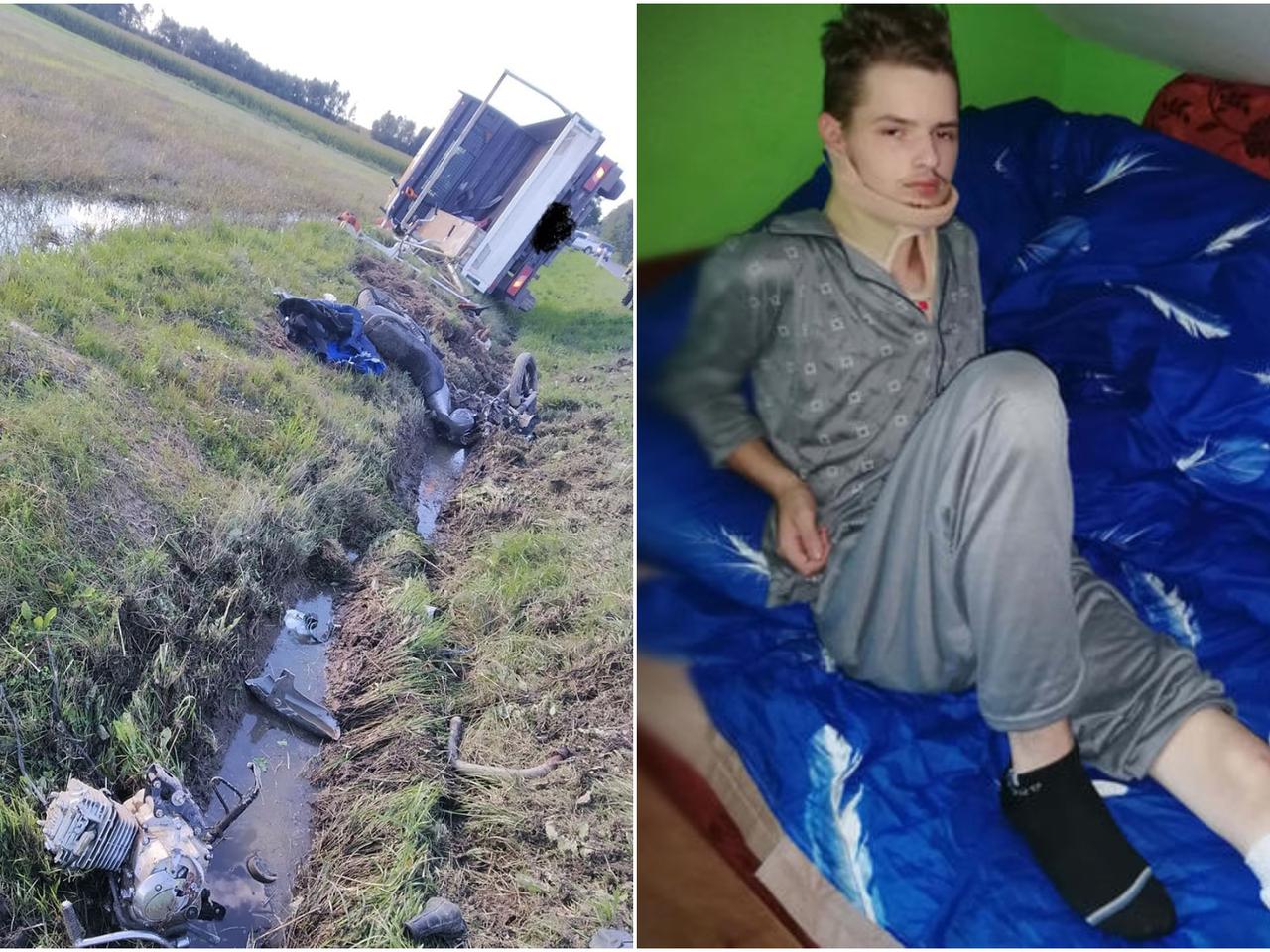 Uczeń szkoły w Płocku stracił nogę. Chciał zostać żołnierzem, teraz potrzebuje pomocy [ZDJĘCIA]