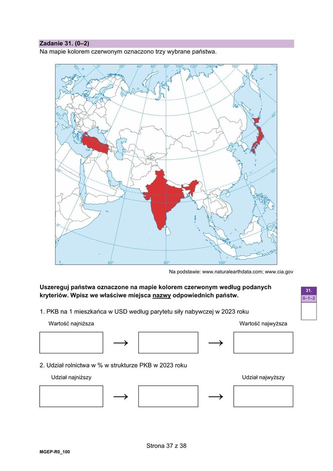 Matura 2025 geografia - odpowiedzi, arkusz CKE  15.05.2025 - Formuła 2023	