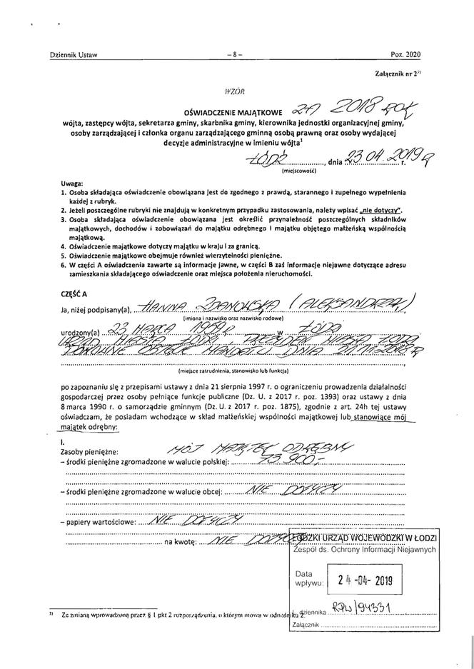 Tyle miesięcznie zarabia Hanna Zdanowska. Ta kwota robi wrażenie