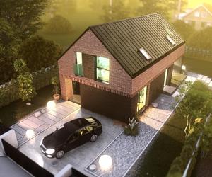 Dom mieszkalny jednorodzinny na wąską działkę o powierzchni użytkowej 120 m²