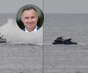 Andrzej Duda na skuterze