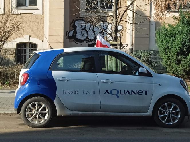 Protest pracowników wodno-kanalizacyjnych w Aquanet