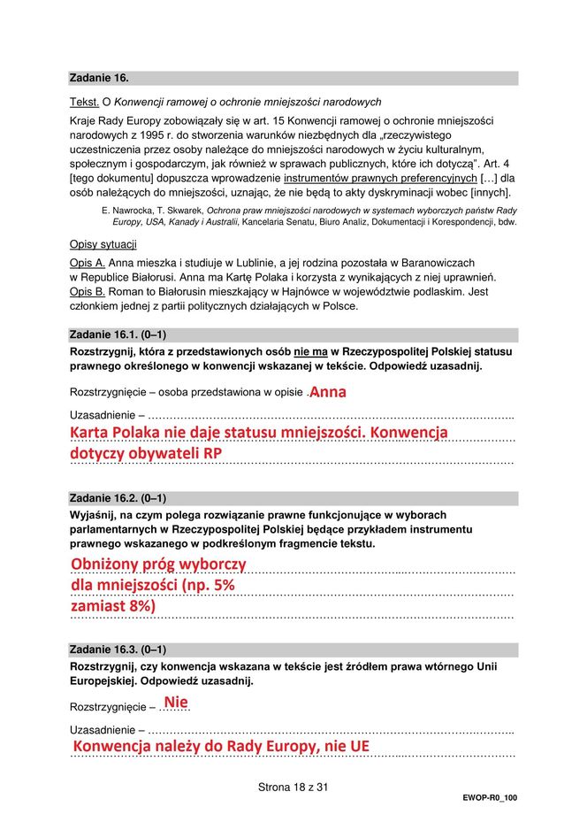 Matura 2025 WOS rozszerzony: odpowiedzi do wszystkich zadań z arkusza CKE - Formuła 2015 [13.05.2025]