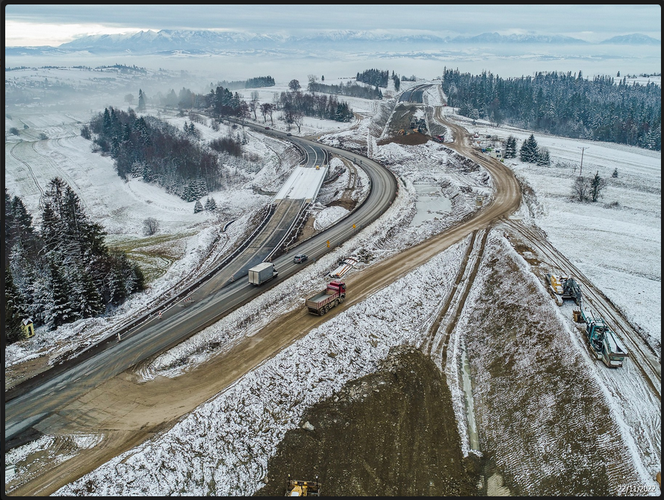 Budowa zakopianki Rdzawka - Nowy Targ  