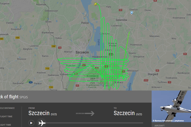 Tajemniczy samolot nad Szczecinem