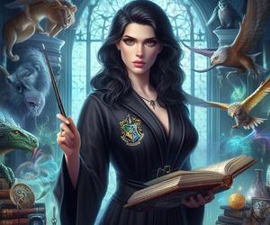 Wiedźmin: Geralt, Ciri, Triss i Yennefer w Hogwarcie! AI przeniosła ich do szkoły magii!