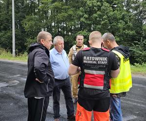 Wypadek w pobliżu Konotopu  - autobus z tirem 