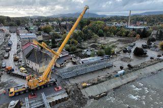 Tymczasowy most w Głuchołazach